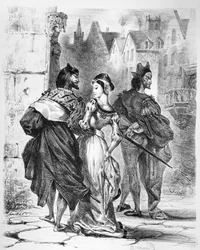 Faust rencontrant Marguerite, de Faust de Goethe, après 1828 (illustration)